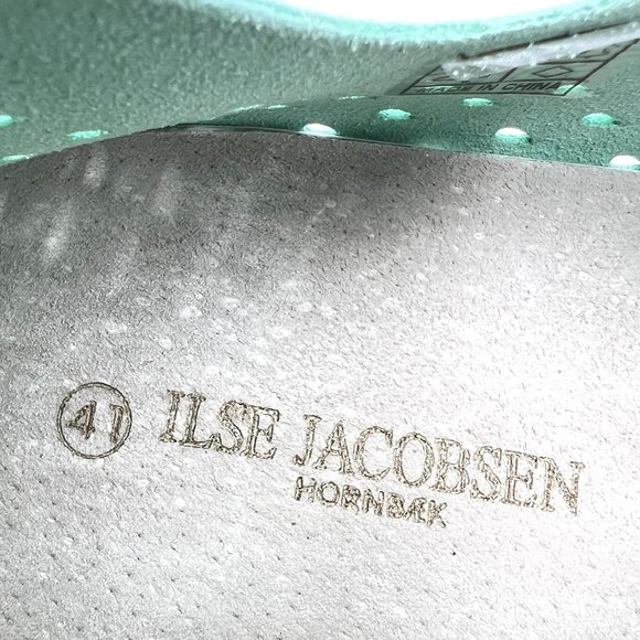 Ilse Jacobsen Hornbaek Tulip 139 Mint Green Perforated Slip On Sneakers Shoes 41 - Picture 12 of 14
